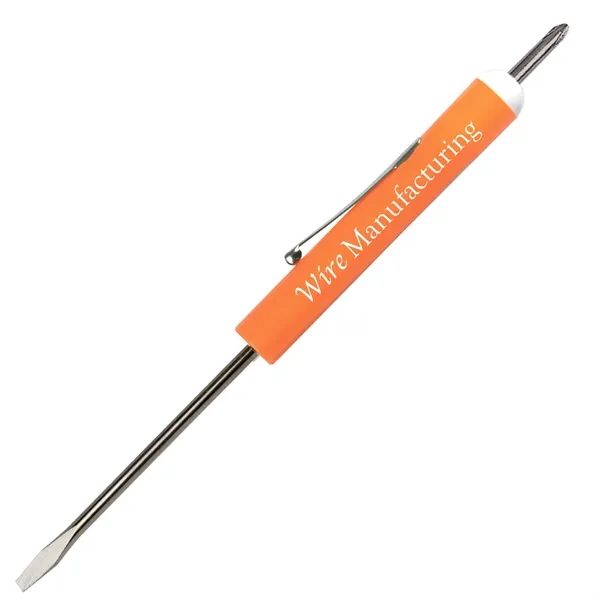 Orange color option for Pocket Screwdriver   Fixed 1/8" Flat Tip Blade W/ #0 Plp Top