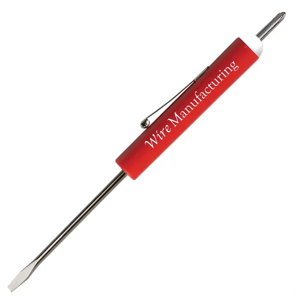 Red color option for Pocket Screwdriver   Fixed 1/8" Flat Tip Blade W/ #0 Plp Top