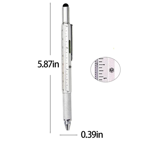 White color option for 6 In 1 Multifunctional Tech Tool Ballpoint Pen