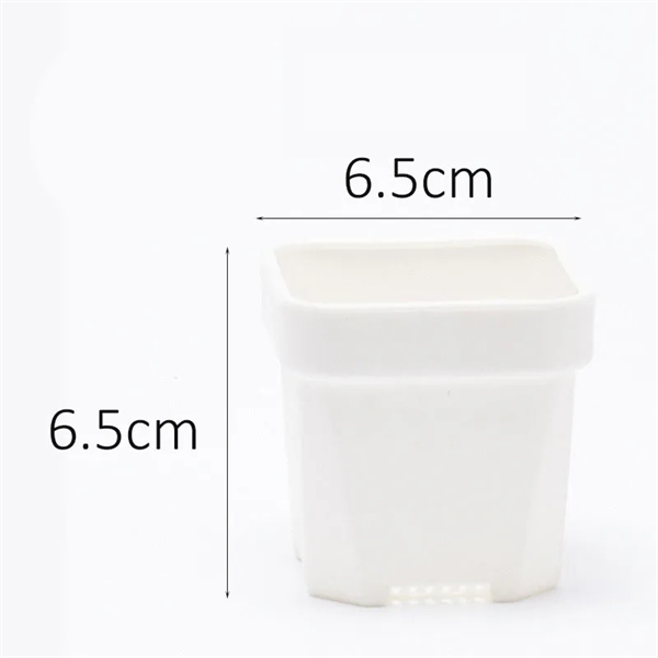 White color option for 9 Cm Thickened Plastic Mini Plant Pot