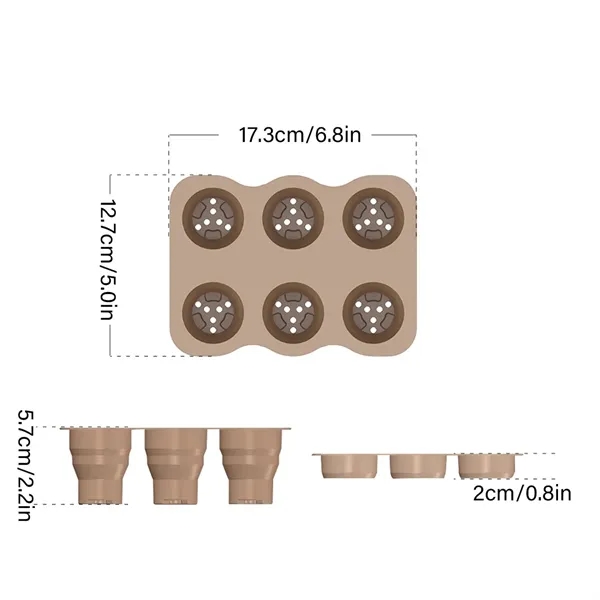 Brown color option for Resuable Silicone Folding Seed Plant Pot