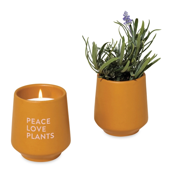 Mustard-Lavender color option for Modern Sprout® Rooted Candle
