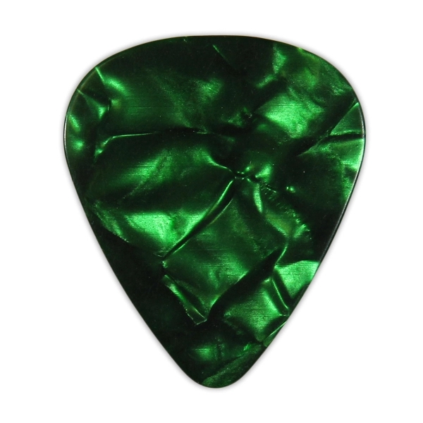 Green Pearl color option for Celluloid Guitar Picks