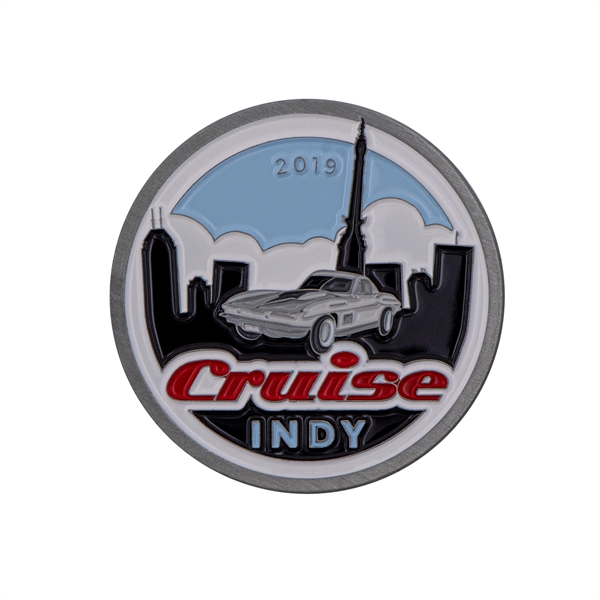 Antique Nickel color option for Custom Challenge Coin   Die Struck Economy Enamel