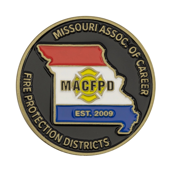 Gold Tone color option for Custom Challenge Coin   Die Struck Economy Enamel