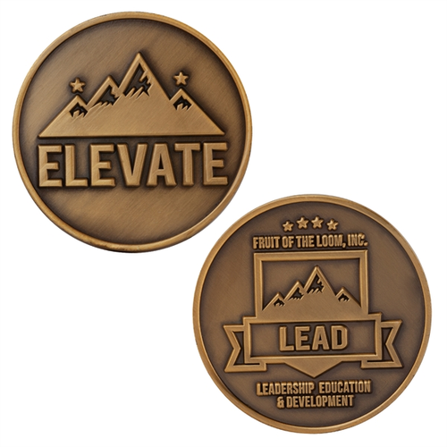 Photo of 1.5" No Color Fill Zinc Challenge Coins