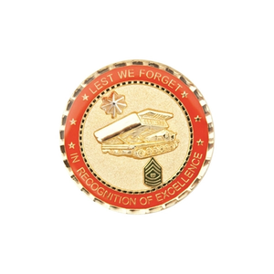 Photo of Zinc 1 1/2" Challenge Coin Gold Plating