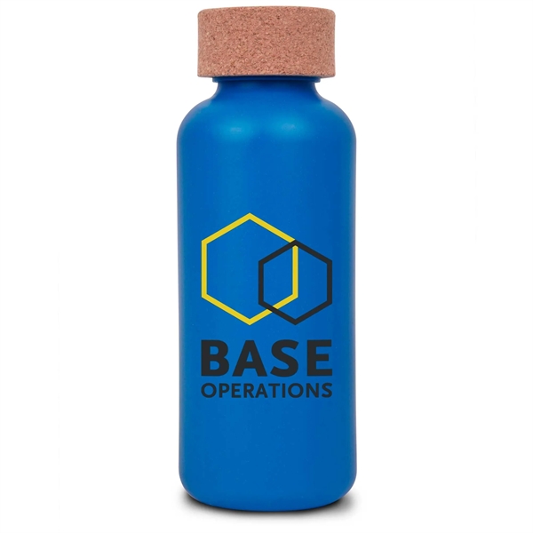 Blue color option for Sustainable Sugar Cane & Cork Water Bottle   22 Oz.