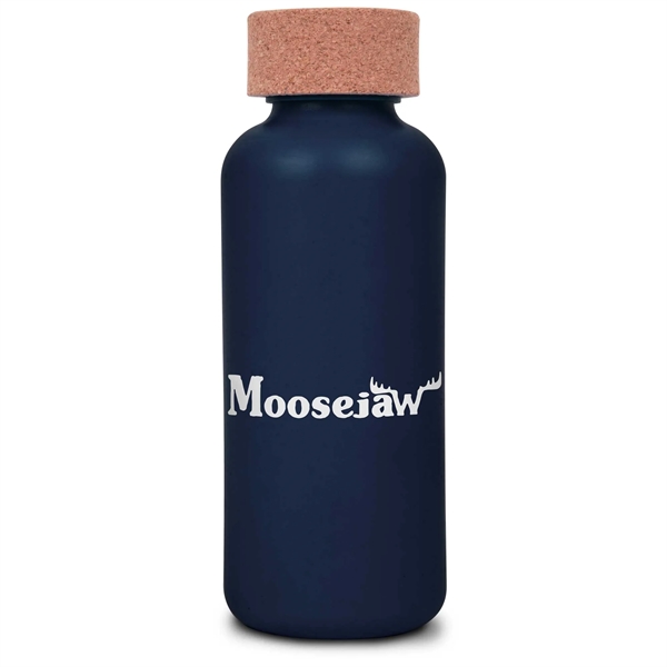 Navy Blue color option for Sustainable Sugar Cane & Cork Water Bottle   22 Oz.
