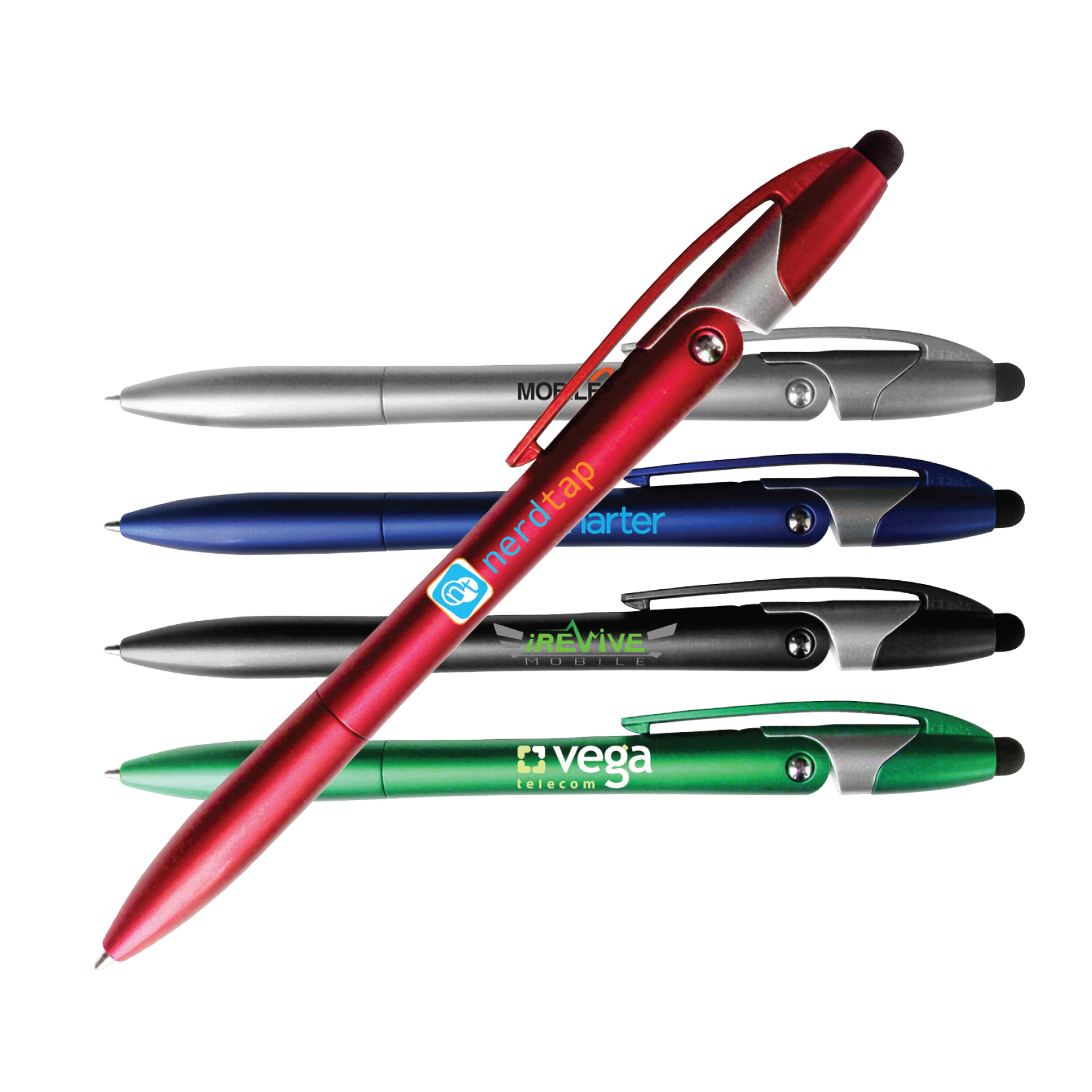 Red color option for Sleek 3 In1 Pen/Stylus, Full Color Digital
