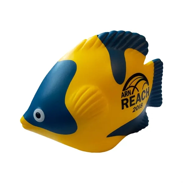 Yellow-Gray color option for Tropical Fish Stress Ball