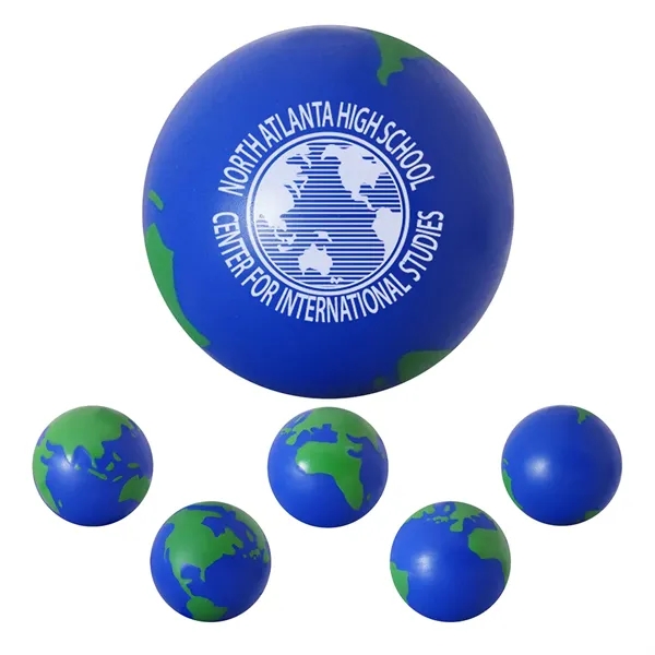 Blue-Green color option for Earth Globe Stress Ball