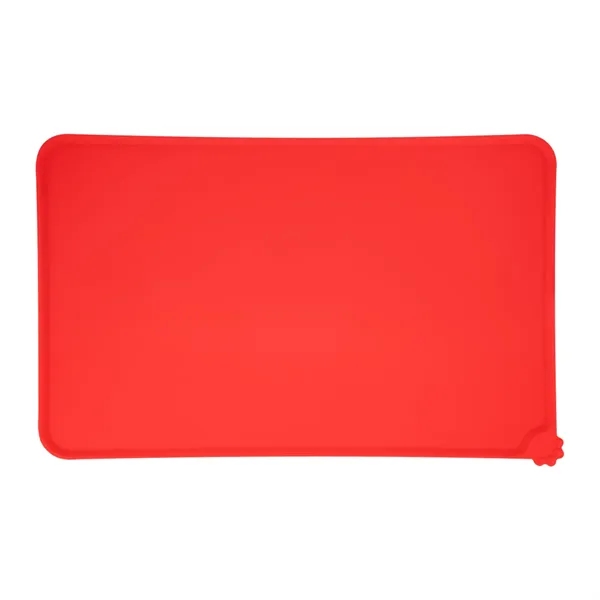 Red color option for Silicone Pet Food Place Mat
