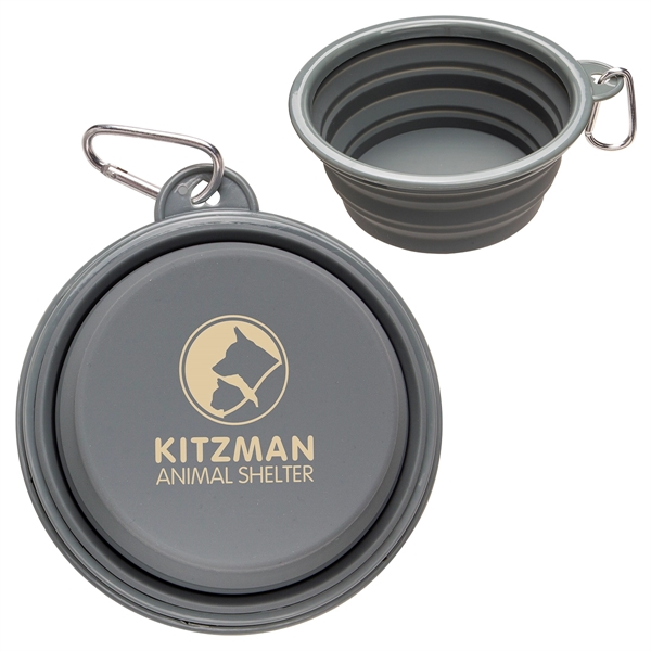 Light Gray color option for Feed N Go Collapsible Pet Bowl With Carabiner