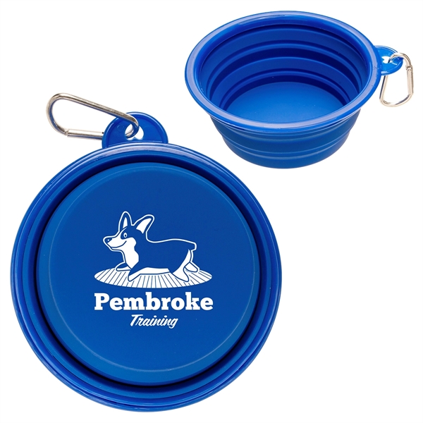 Medium Blue color option for Feed N Go Collapsible Pet Bowl With Carabiner