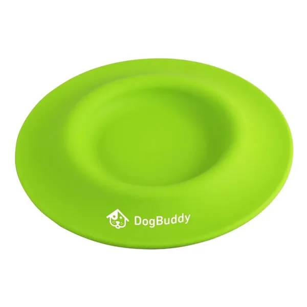 Lime color option for 2 In 1 Silicone Pet Flyer & Drinking Bowl