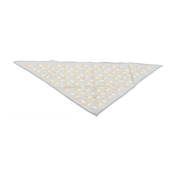 White color option for Pet Bandana Medium Sublimation Polyester Full Color