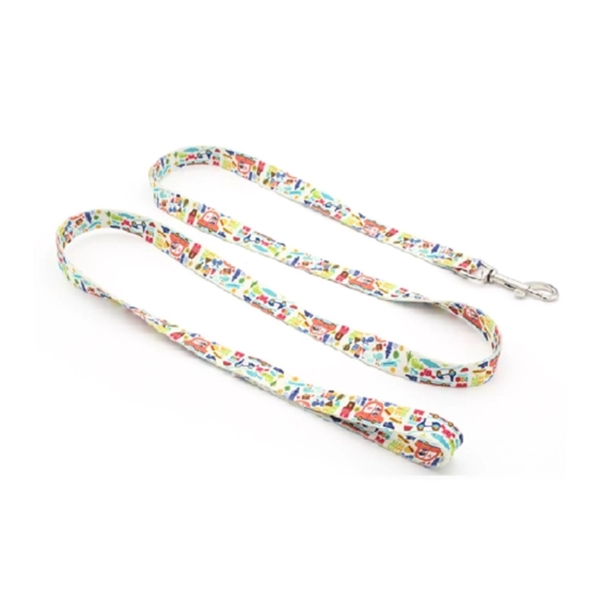 Gray Silver color option for 3/4"X72" Polyester Sublimation Pet Leash W/ Metal Carabiner