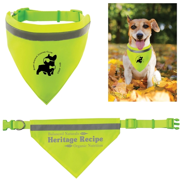 Neon Yellow color option for Reflective Pet Bandana
