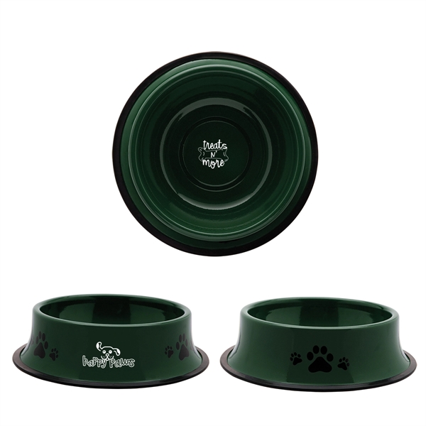 Green color option for Galvanized Steel Pet Bowl