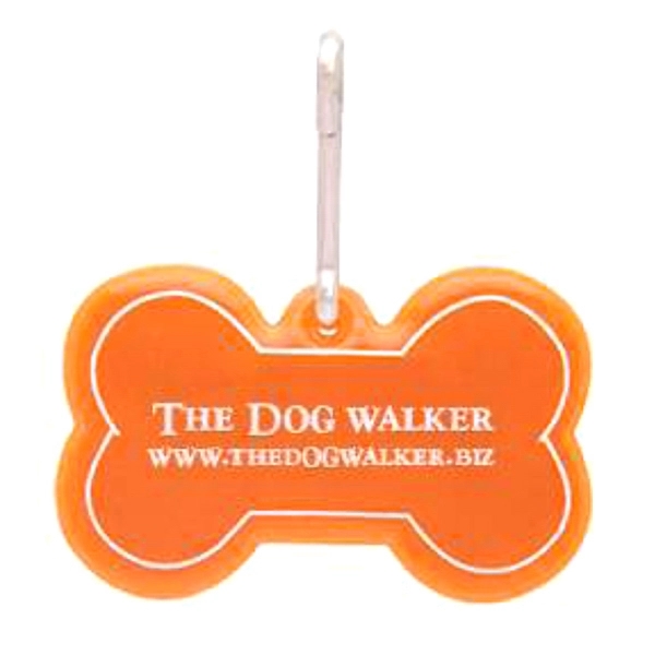 Orange color option for Dog Bone Reflective Collar Tag