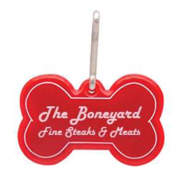 Red color option for Dog Bone Reflective Collar Tag