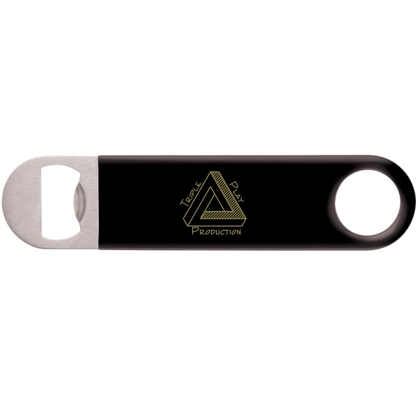 Silver-Black color option for Color Wrapped Classic Paddle Bottle Opener