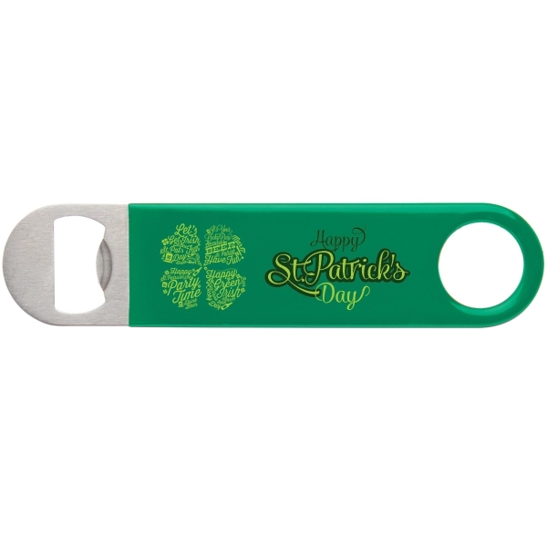 Silver-Green color option for Color Wrapped Classic Paddle Bottle Opener