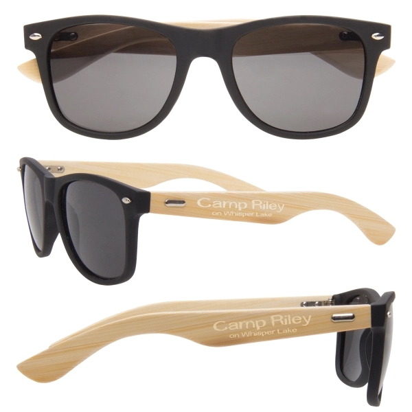 Black color option for Wooden Bamboo Sunglasses