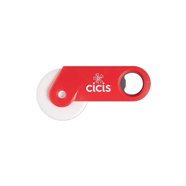Red color option for Pizza Cutter With Handle And Bottle Opener