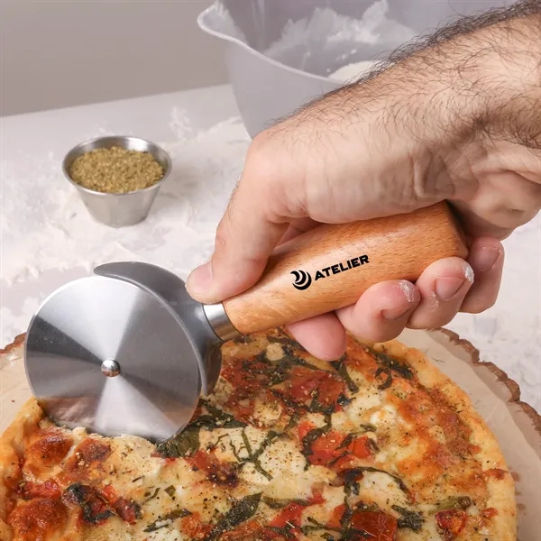 Wood-Grey color option for Re Gen Beechwood Pizza Cutter