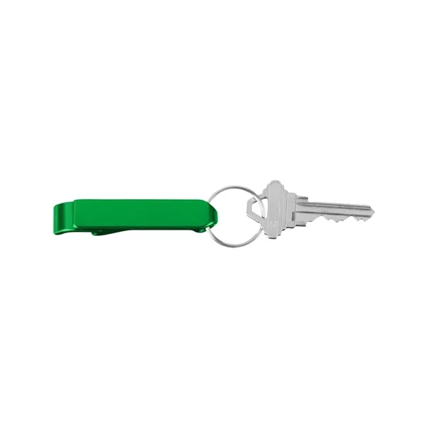 Green color option for Aluminum Bottle Opener Keychain