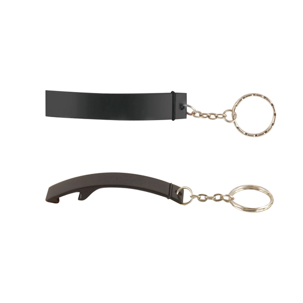 Black color option for Pop It   Laser Engraved Aluminum Bottle Opener W/ Keychain