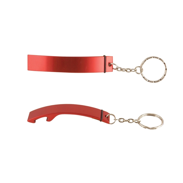 Red color option for Pop It   Laser Engraved Aluminum Bottle Opener W/ Keychain