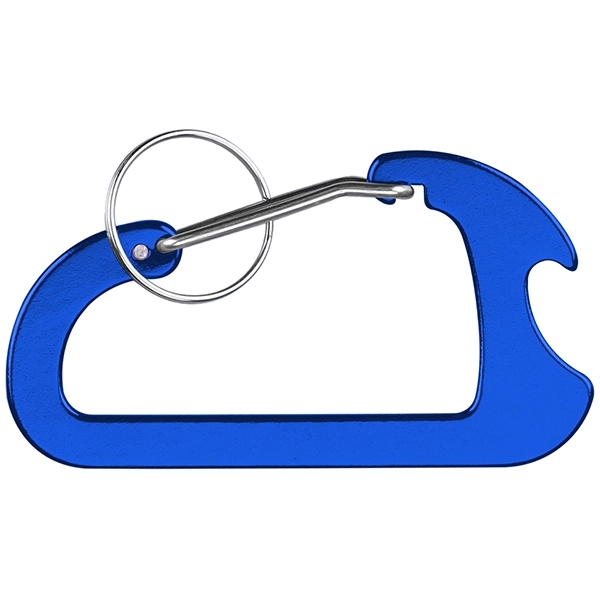 Metallic Blue color option for Carabiner With Bottle Opener And Key Ring