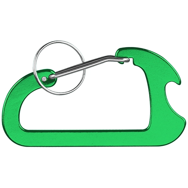 Metallic Green color option for Carabiner With Bottle Opener And Key Ring
