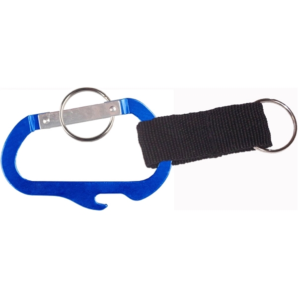 Metallic Blue color option for Carabiner With Bottle Opener And Strap