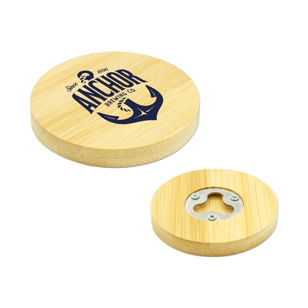 Tan color option for Bamboo Coaster Bottle Opener