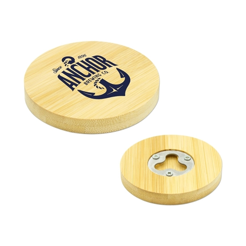 Main photo of Bamboo Coaster Bottle Opener