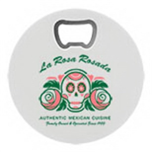 White color option for Round Bottle Opener Coasters