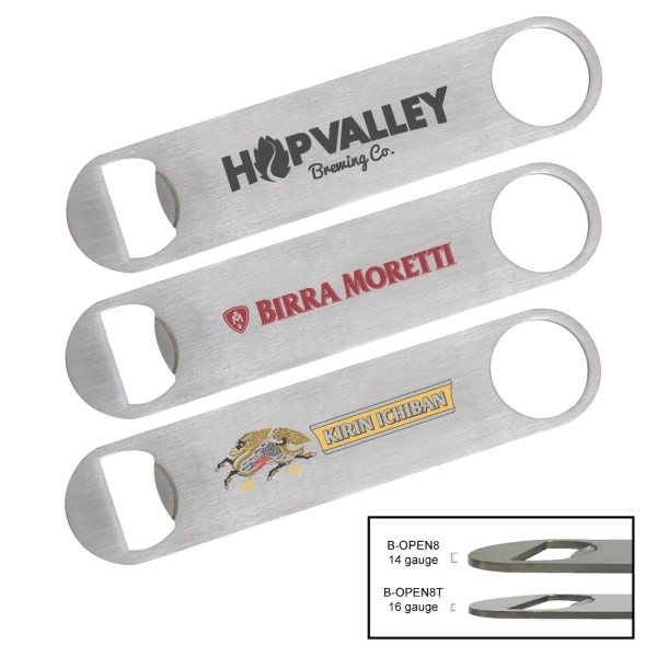 Silver color option for Thin Paddle Style Stainless Steel Bottle Opener