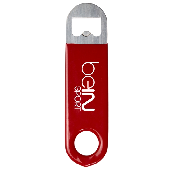 Red color option for Mini Pub Vinyl Paddle Bottle Opener
