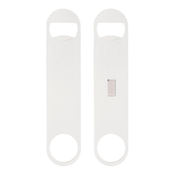 White color option for Paddle Style Bottle Opener W/ Magnet