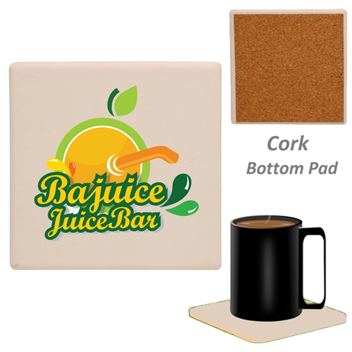 Main photo of Customized 4" Square Ceramic Coaster W/ Custom Imprint