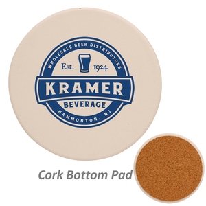 Photo of Usa Printed 4" Round Ceramic Coaster W/ Custom Logo