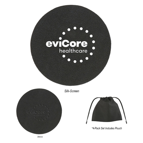 Main photo of Executive Round Leather Coaster
