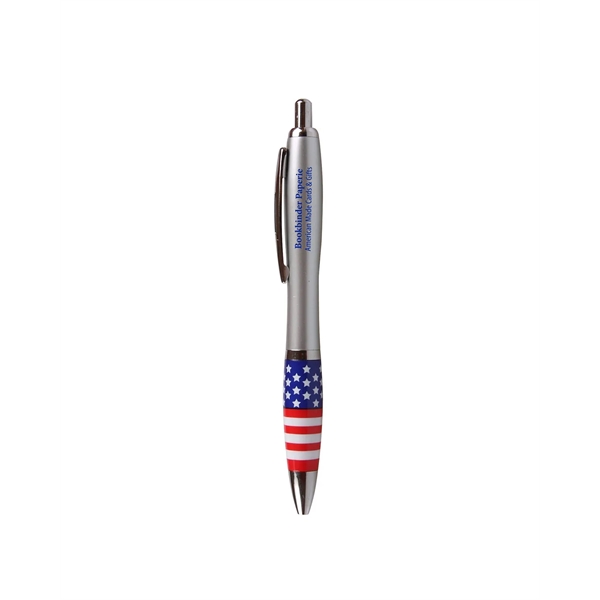 Silver color option for Emissary Patriotic Click Pen