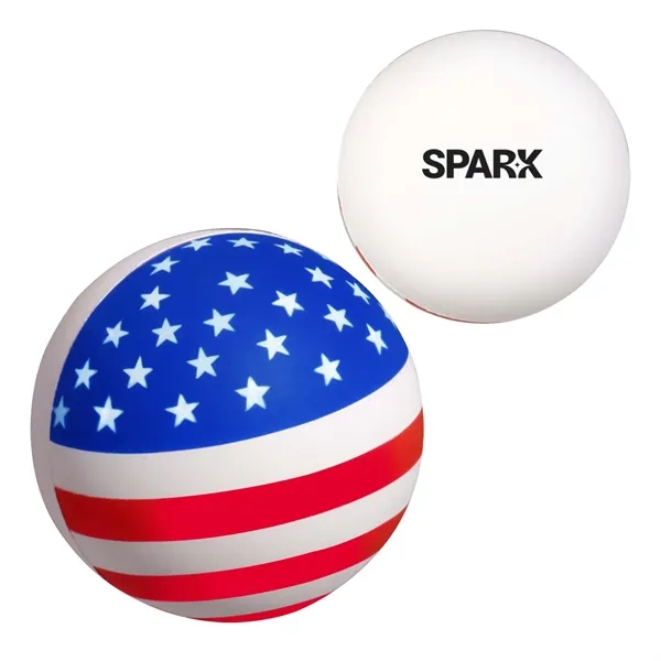 Blue-White-Red color option for Stars And Stripes Patriotic Round Stress Ball