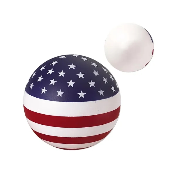 White color option for Prime Line Stars And Stripes Patriotic Round Stress Ball