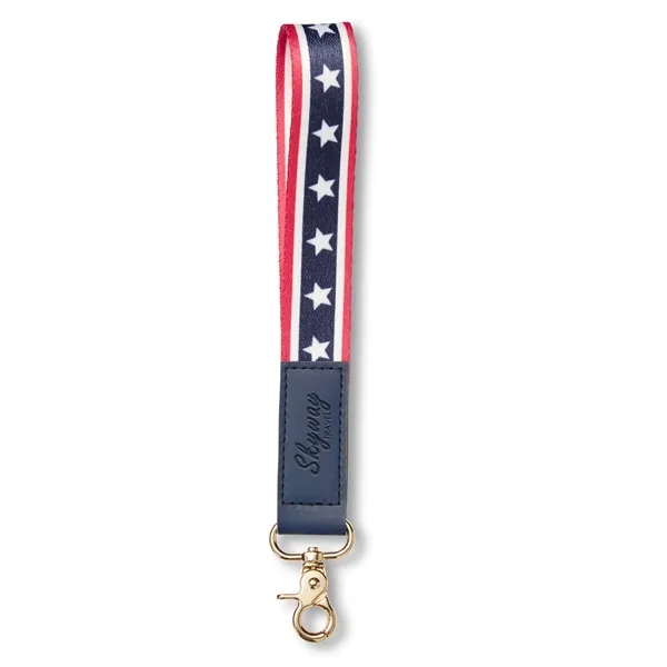 Patriotic color option for Usa Patriotic Wrist Strap Keychain